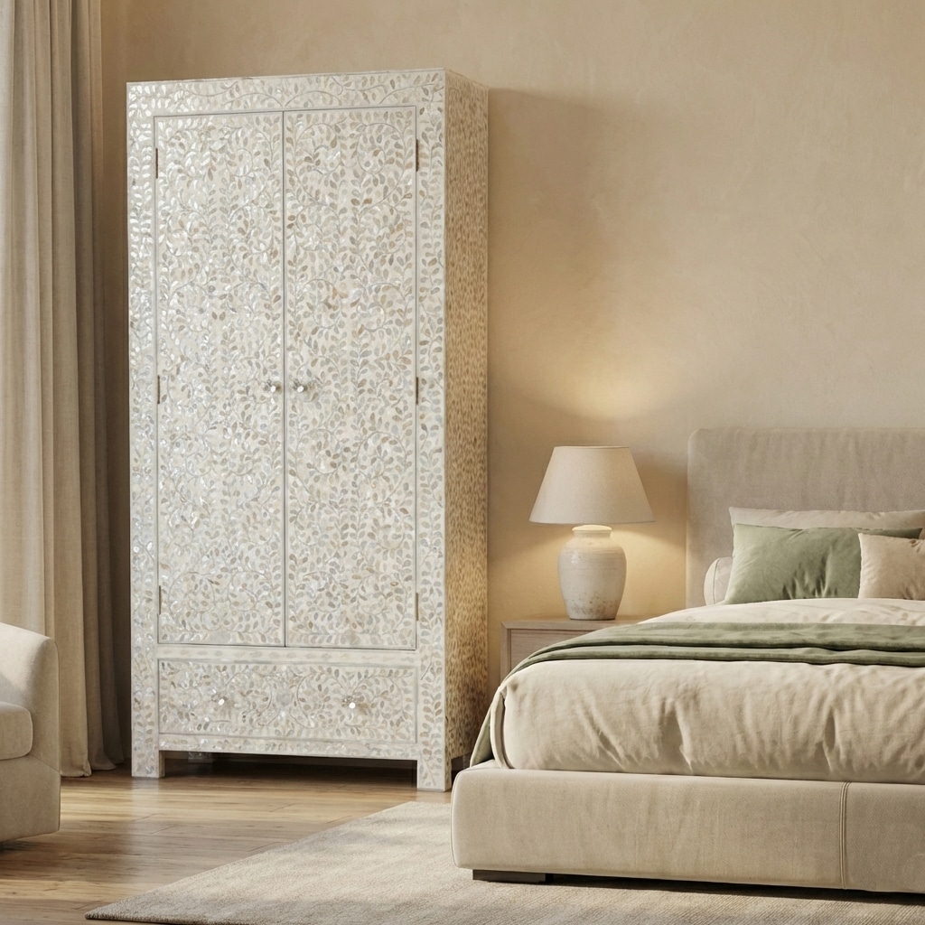 Handcrafted mother of pearl inlay furniture designed and produced by Ace Craftique. Copyright © 2026 Ace Craftique. All rights reserved.