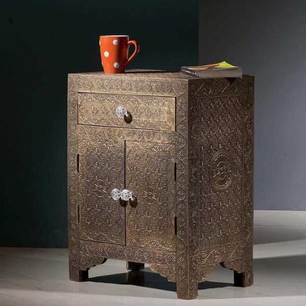 Brass Bedside Table