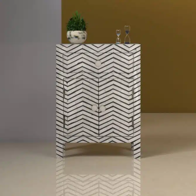 Chevron Bedsdie Table