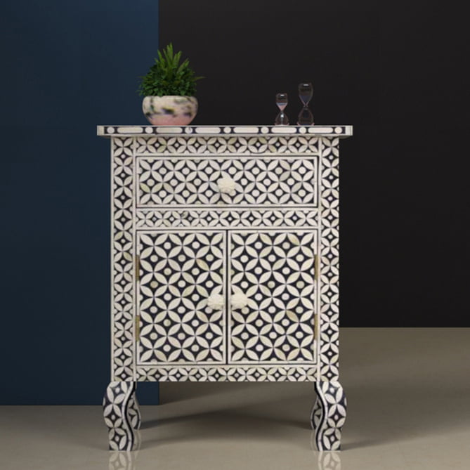 Inlay Bedside Table