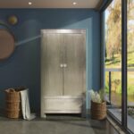 Varex German Silver Wardrobe - Brushed Metal view 2