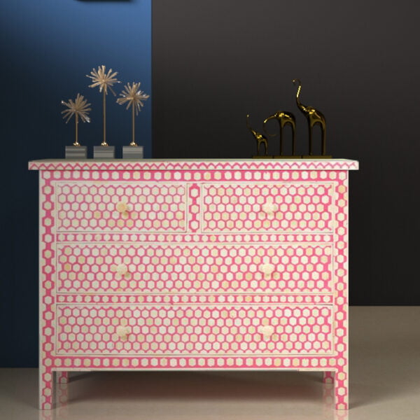 4 Drawer Chest- Pink