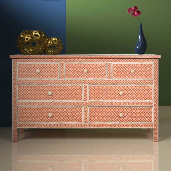 Orange Dresser in Inlay
