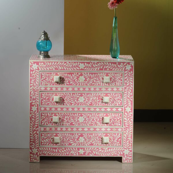 Bone Inlay Cabinet - Pink