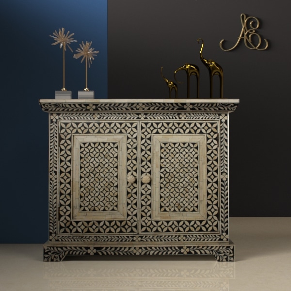 Siena Bone Inlay Sideboard - Geometric