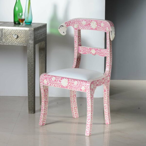 Bone Inlay Chair - Pink