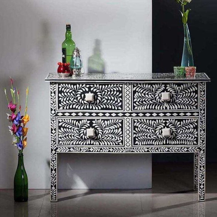 Bone Inlay Console Table