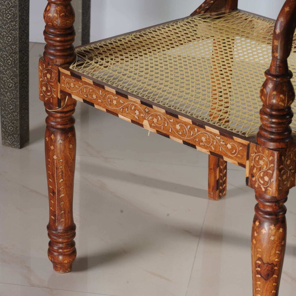 Maria Anglo Indian Arm Chair-close up