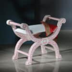Arvion Bone Inlay Stool - Floral - Image 3