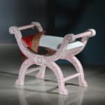 Arvion Bone Inlay Stool - Floral - Image 2