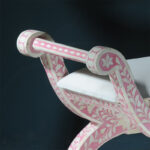 Arvion Bone Inlay Stool - Floral - Image 4