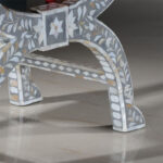 Arvion Mother of Pearl Stool - Floral - Image 3