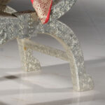 Arvion German Silver Stool - Floral Lattice - Image 4
