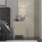 Navira Bone Inlay Bedside Table - Hexagon - Image 3